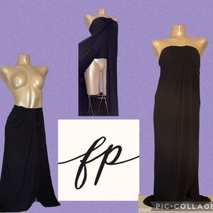 Free People women’s Medium dress skirt top shirt black Multi-way basic stretch